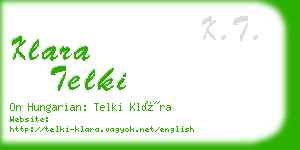 klara telki business card